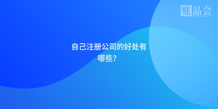 自己注册公司的好处有哪些？