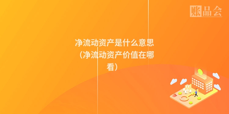净流动资产是什么意思（净流动资产价值在哪看）